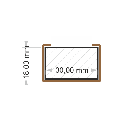Dekor lamele bela mat 3D- 30 x 18 x 2750mm