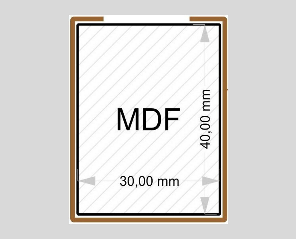 Komplet za 57cm naravni hrastov furnir (10 lamel + 9 lamel za razmak)